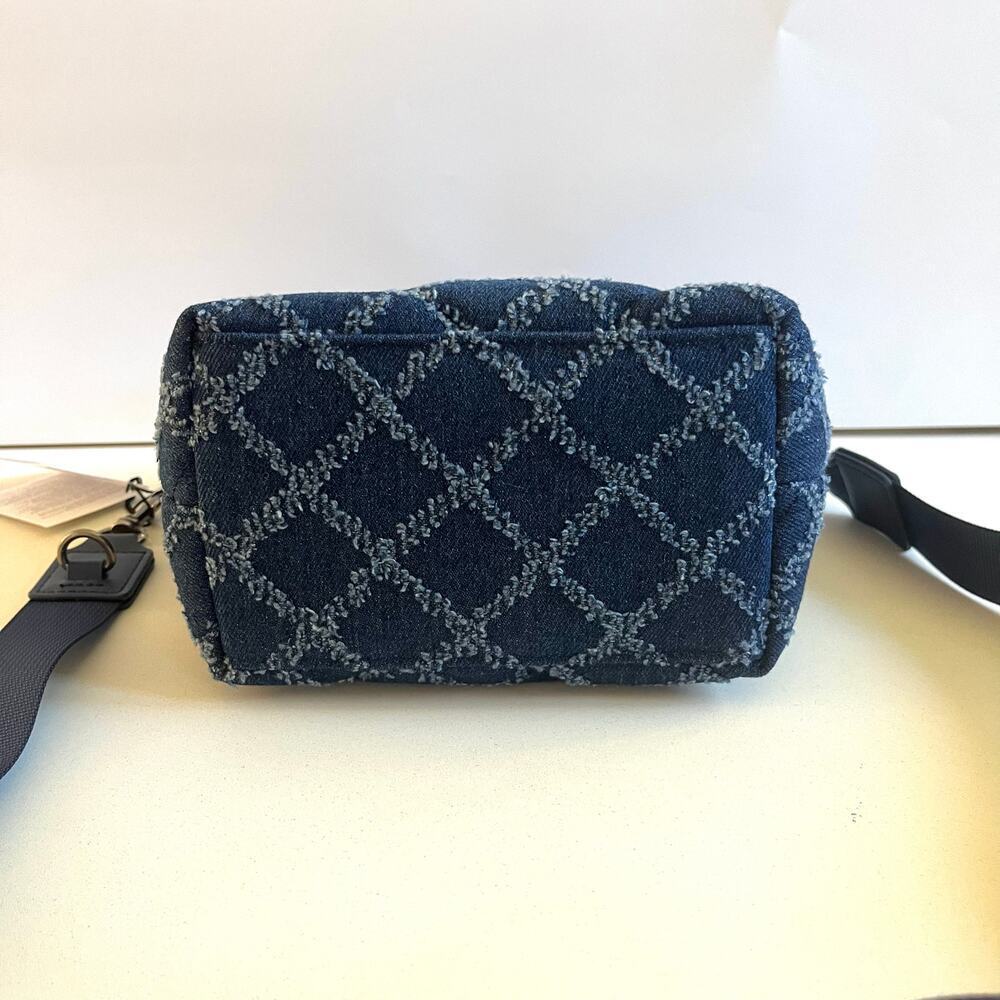 Kurt Geiger NWT, Quilted Denim Blue Tote with Dust Bag - Picture 10 of 15